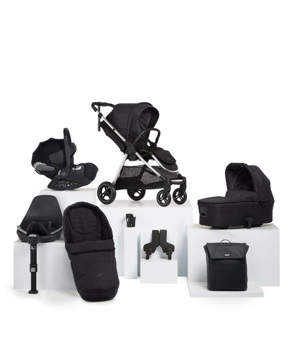 Mamas & Papas Pushchairs Flip XT³ Pushchair Complete Bundle with Cybex Cloud T Car Seat & Base (8 Pieces) - Slated Navy