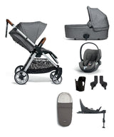 Mamas & Papas Pushchairs FlipXT² 7 Piece Complete Pushchair Bundle with Cybex Cloud T Car Seat & Base - Fossil Grey
