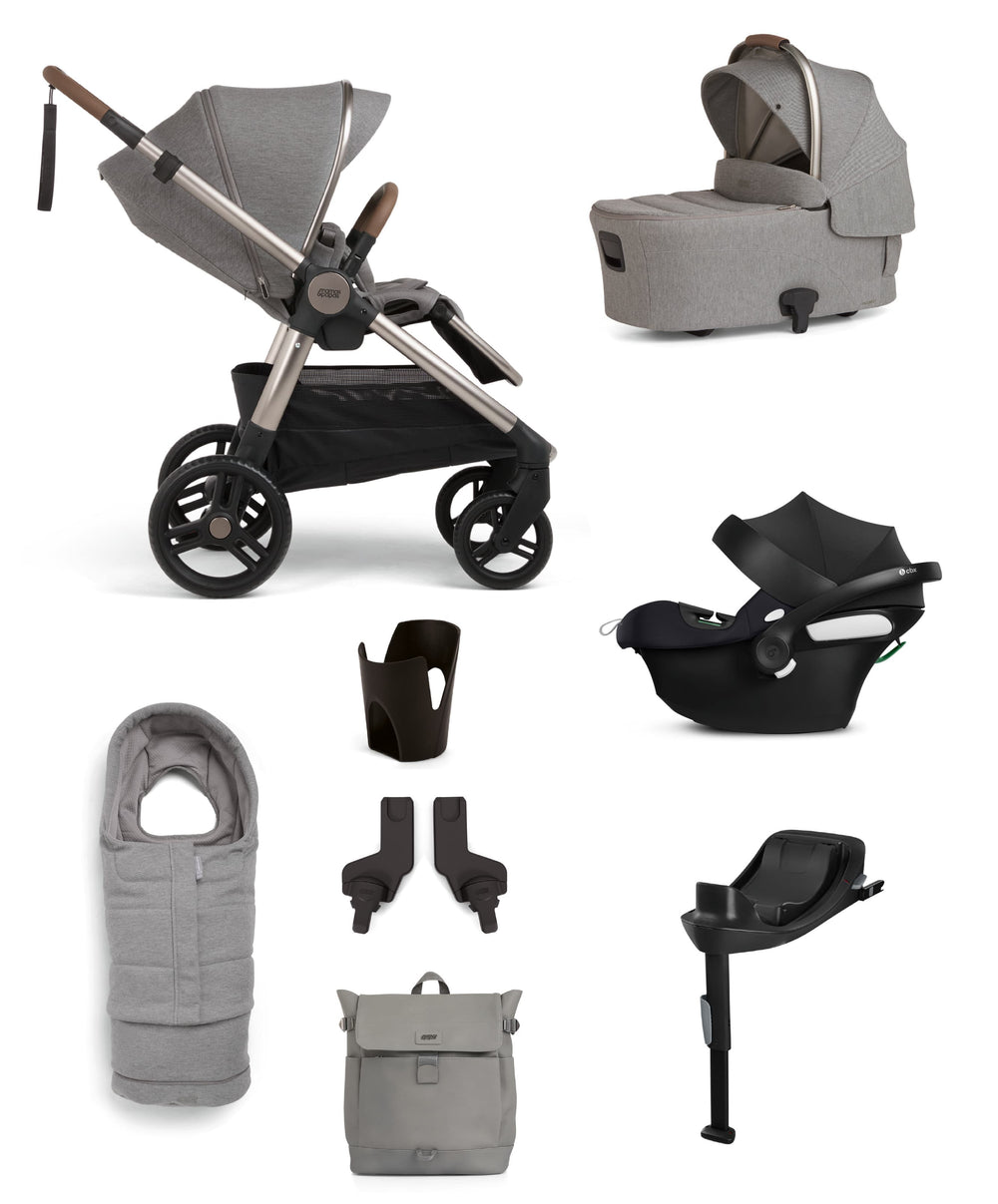 Mamas &amp; Papas Pushchairs Ocarro 2 Complete Pushchair Bundle with Cybex Aton B2 i-Size Baby Car Seat &amp; Base  (8 Pieces) - Heritage