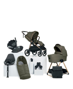 Mamas & Papas Pushchairs Ocarro 2 Complete Pushchair Bundle with Cybex Cloud T i-Size Rotating Baby Car Seat & Base - (9 Pieces) - Evergreen