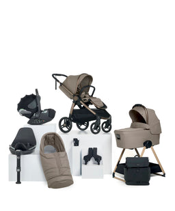 Mamas & Papas Pushchairs Ocarro 2 Complete Pushchair Bundle with Cybex Cloud T i-Size Rotating Baby Car Seat & Base - (9 Pieces) - Oatmeal