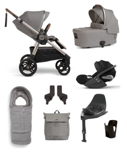 Mamas & Papas Pushchairs Ocarro 2 Complete Pushchair Bundle with Cybex Cloud T Plus i-Size Baby Car Seat (8 Pieces) - Heritage