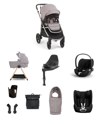 Mamas & Papas Pushchairs Ocarro 2 Pushchair Baby to Toddler Travel Bundle with Cybex Cloud T & Cybex Sirona T (10 Pieces) – Moonstone Grey