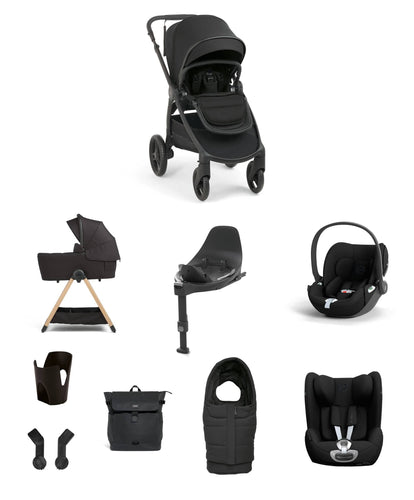 Mamas & Papas Pushchairs Ocarro 2 Pushchair Baby to Toddler Travel Bundle with Cybex Cloud T & Sirona T (10 Pieces) – Eclipse