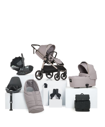 Mamas & Papas Pushchairs Ocarro 2 Pushchair Bundle with Cybex Cloud T Car Seat & Base (8 Pieces) - Moonstone Grey