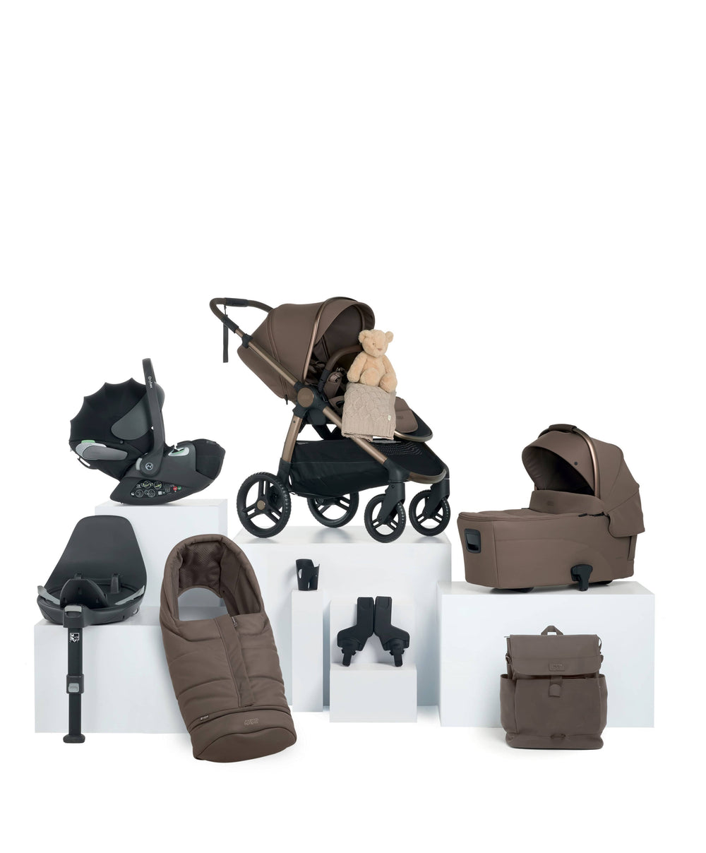 Mamas &amp; Papas Pushchairs Ocarro 2 Pushchair Bundle With Cybex Cloud T i-Size Rotating Baby Car Seat &amp; Base (10 Pieces) - Crema