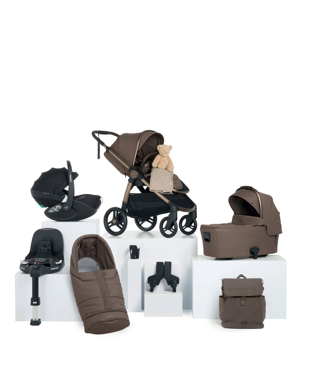 Mamas &amp; Papas Pushchairs Ocarro 2 Pushchair Bundle With Maxi-Cosi Pebble 360 Pro² Car Seat &amp; Base (10 Pieces) - Crema