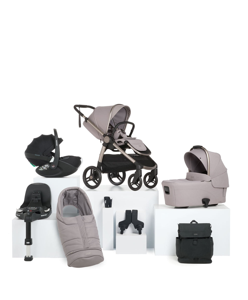 Mamas &amp; Papas Pushchairs Ocarro 2 Pushchair Bundle With Maxi-Cosi Pebble 360 Pro² Car Seat &amp; Base (8 Pieces) - Moonstone Grey