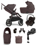 Mamas & Papas Pushchairs Ocarro 2 Pushchair Bundle with Maxi-Cosi Pebble Slide Pro Car Seat & Base (8 Pieces) - Americano/Espresso Brown