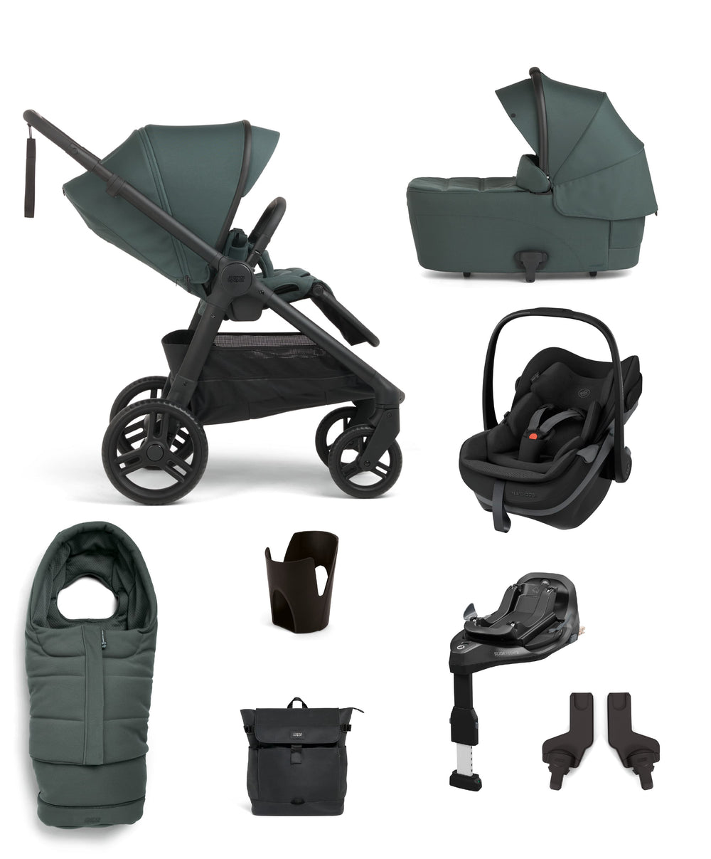Mamas &amp; Papas Pushchairs Ocarro 2 Pushchair Bundle with Maxi-Cosi Pebble Slide Pro Car Seat &amp; Base (8 Pieces) - Teal