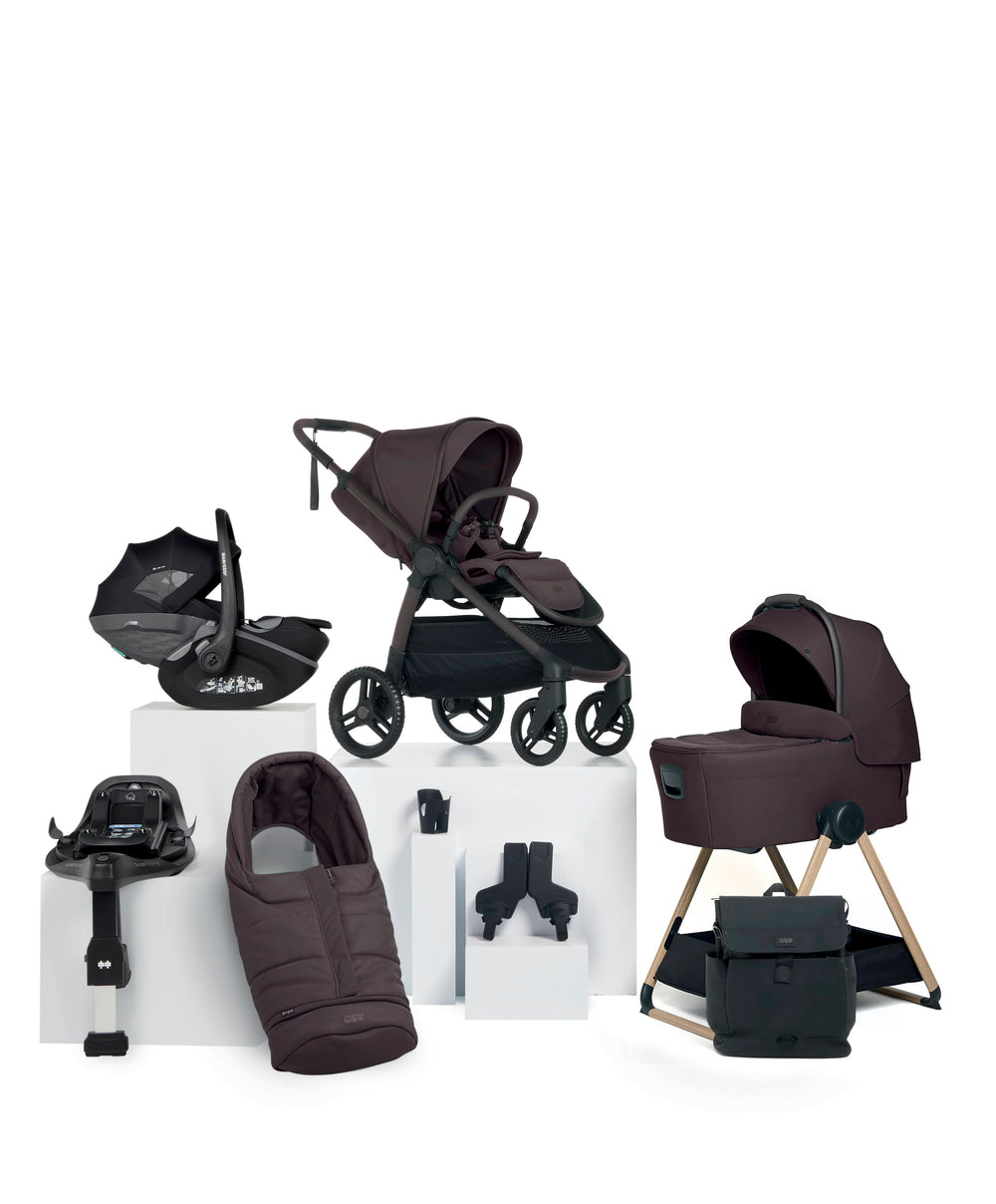 Mamas &amp; Papas Pushchairs Ocarro 2 Pushchair Bundle with Maxi-Cosi Pebble Slide Pro Car Seat &amp; Base (9 Pieces) - Americano