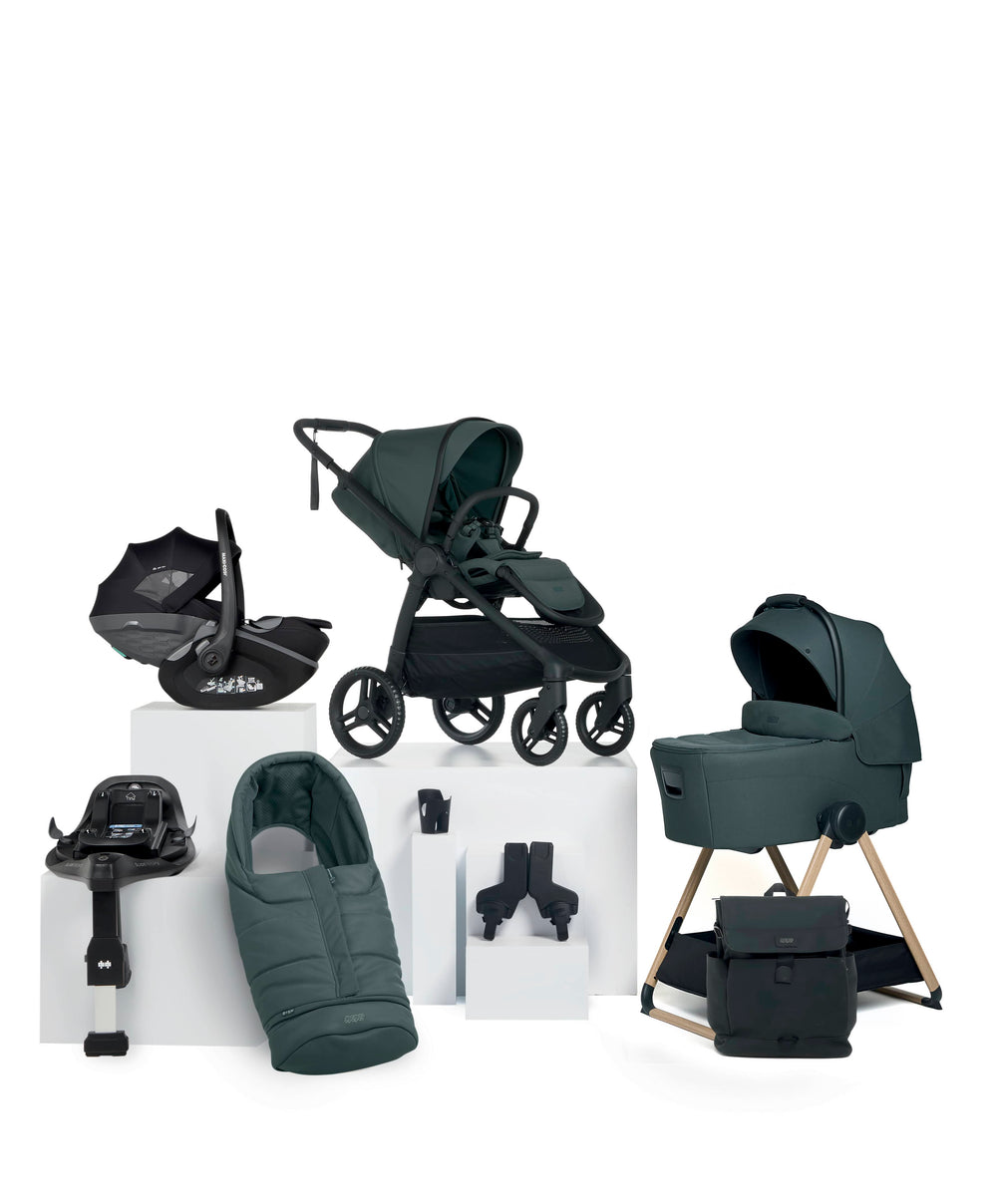 Mamas &amp; Papas Pushchairs Ocarro 2 Pushchair Bundle with Maxi-Cosi Pebble Slide Pro Car Seat &amp; Base (9 Pieces) - Teal