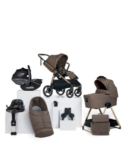 Mamas & Papas Pushchairs Ocarro 2 Pushchair Bundle with Maxi-Cosi Slide Pro Car Seat & Base (9 Pieces) - Crema