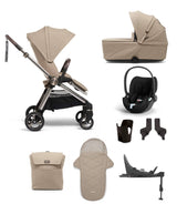 Mamas & Papas Pushchairs Strada 8 Piece Complete Bundle Including Cloud T Car Seat and Base in Pebble