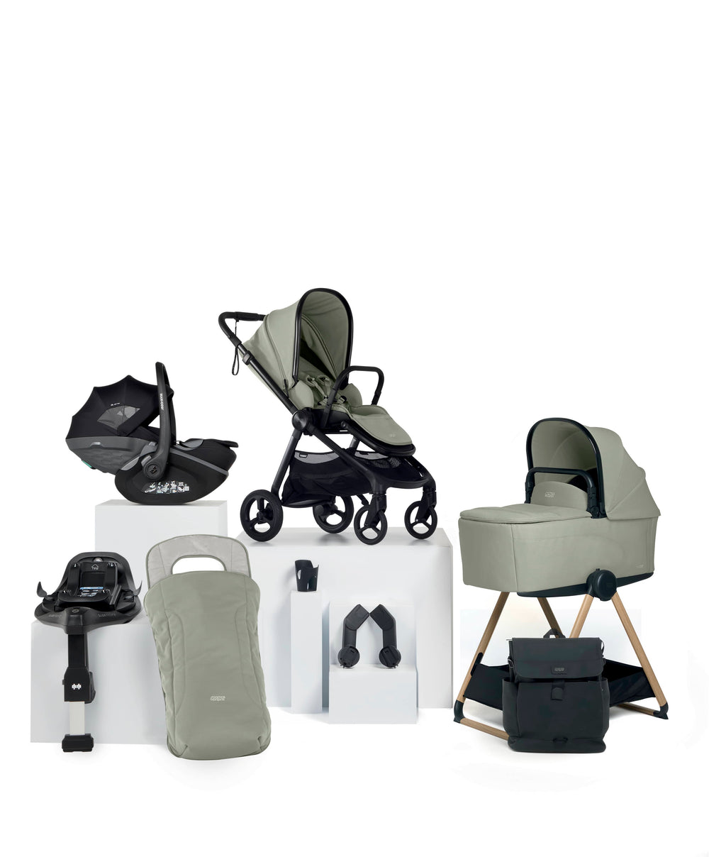 Mamas &amp; Papas Pushchairs Vardo Complete Pushchair Bundle with Maxi-Cosi Pebble Slide Pro Car Seat &amp; Base (9 Pieces) - Sage