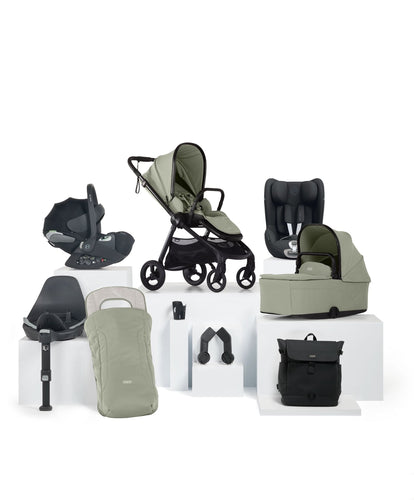 Mamas & Papas Pushchairs Vardo Pushchair Baby to Toddler Travel Bundle with Cybex Cloud T & Sirona T (9 Pieces) - Sage