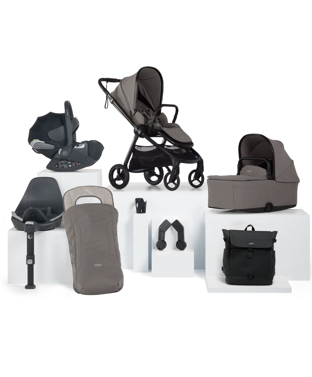 Mamas &amp; Papas Pushchairs Vardo Pushchair Bundle with Cybex Cloud T Car Seat (8 Pieces) – Storm