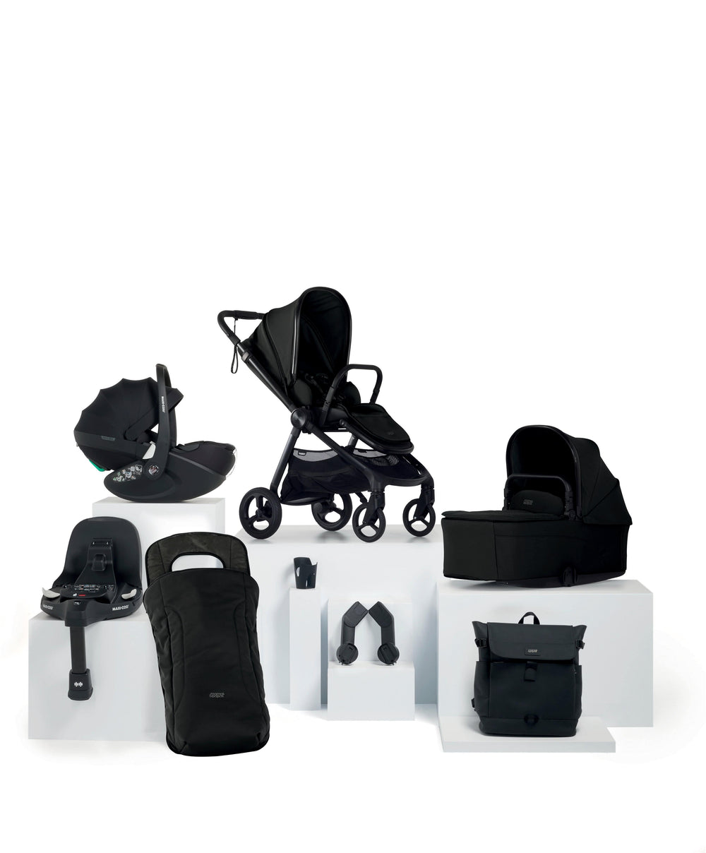 Mamas &amp; Papas Pushchairs Vardo Pushchair Bundle with Maxi-Cosi Pebble 360 Pro² Car Seat (8 Pieces) - Noir