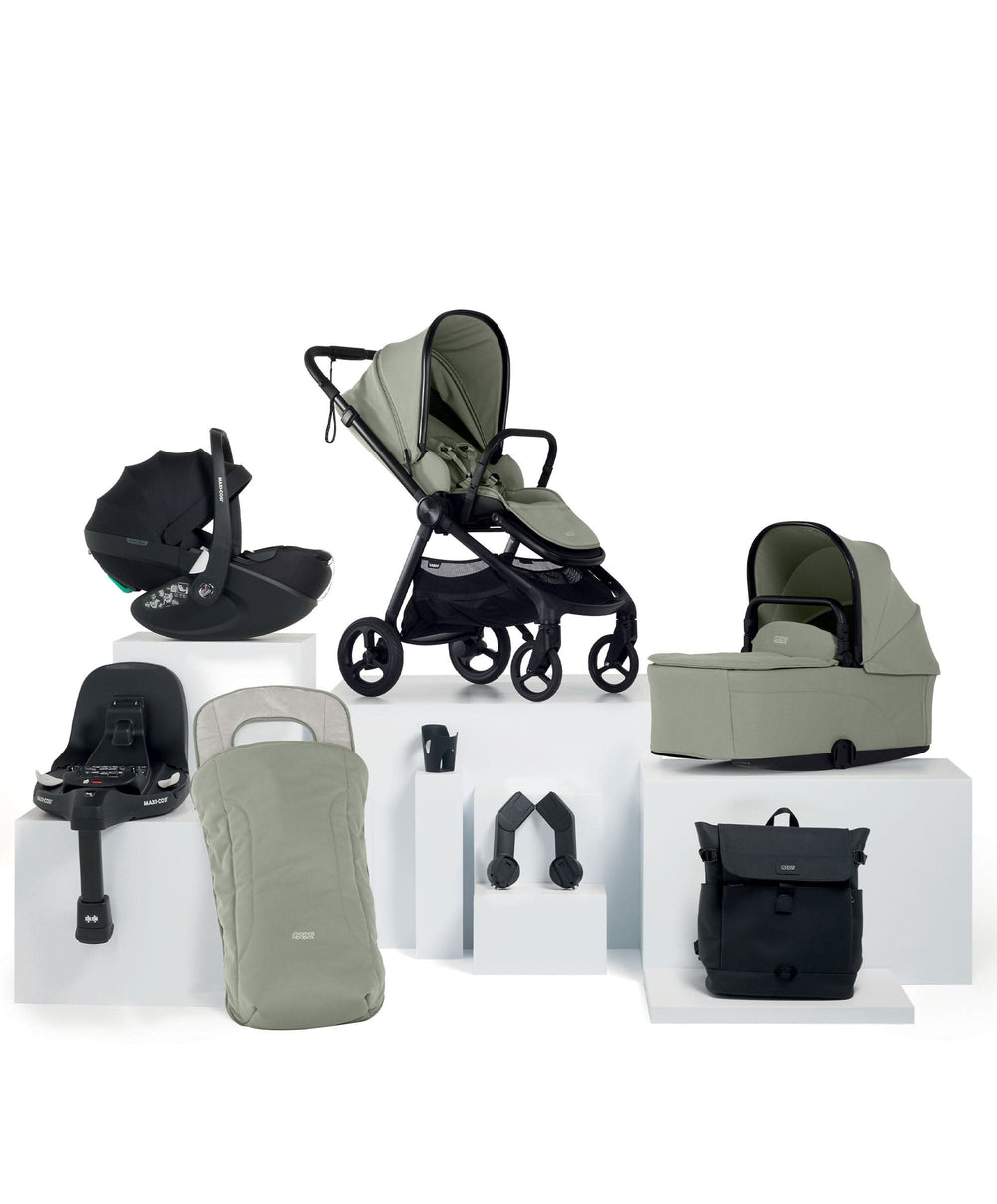 Mamas &amp; Papas Pushchairs Vardo Pushchair Bundle with Maxi-Cosi Pebble 360 Pro² Car Seat (8 Pieces) - Sage