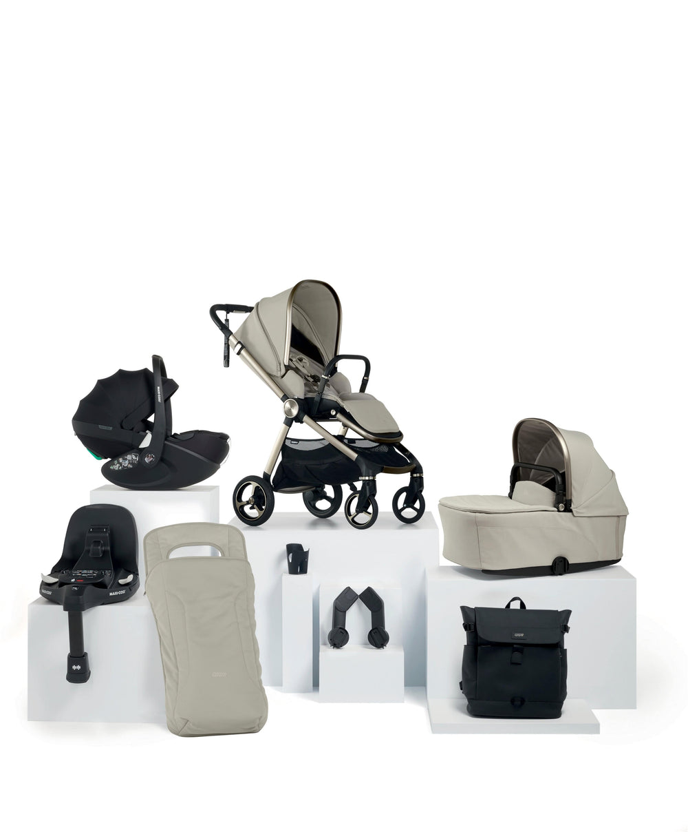 Mamas &amp; Papas Pushchairs Vardo Pushchair Bundle with Maxi-Cosi Pebble 360 Pro² Car Seat (8 Pieces) - Shell