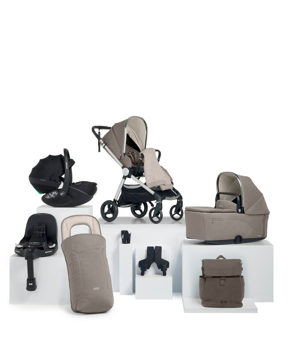 Mamas &amp; Papas Pushchairs Vardo Pushchair Bundle with Maxi-Cosi Pebble 360 Pro² Car Seat (9 Pieces) - Heritage