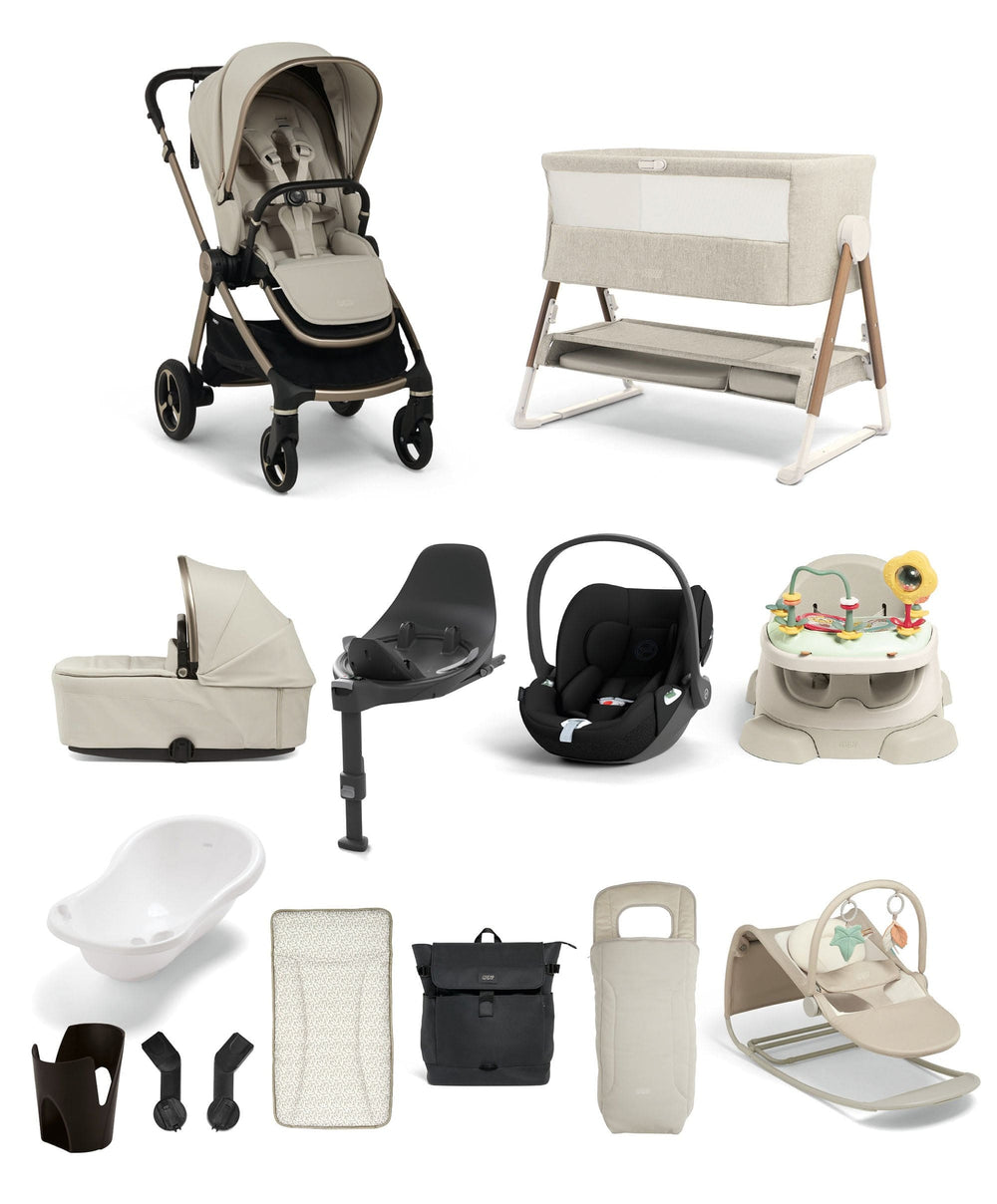 Mamas &amp; Papas Pushchairs Vardo Pushchair Ultimate Newborn Bundle with Cybex Cloud T (13 Pieces) - Shell