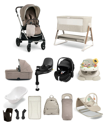 Mamas & Papas Pushchairs Vardo Pushchair Ultimate Newborn Bundle with Maxi-Cosi Pebble 360 Pro2 (14 Pieces) - Heritage