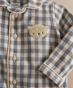 Mamas & Papas Pyjamas & Nightwear Bear Gingham Pyjama Set