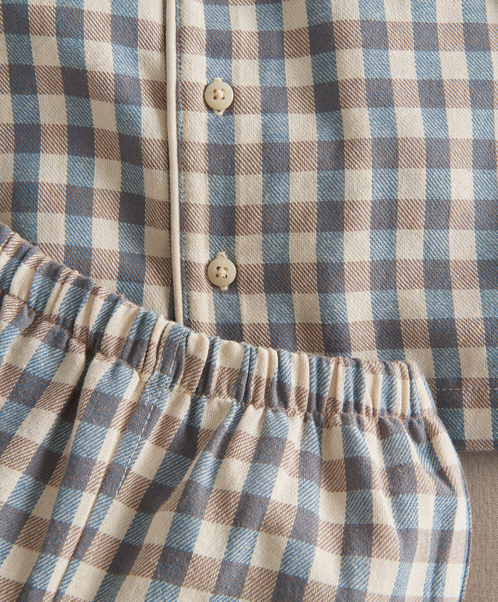 Mamas &amp; Papas Pyjamas &amp; Nightwear Bear Gingham Pyjama Set