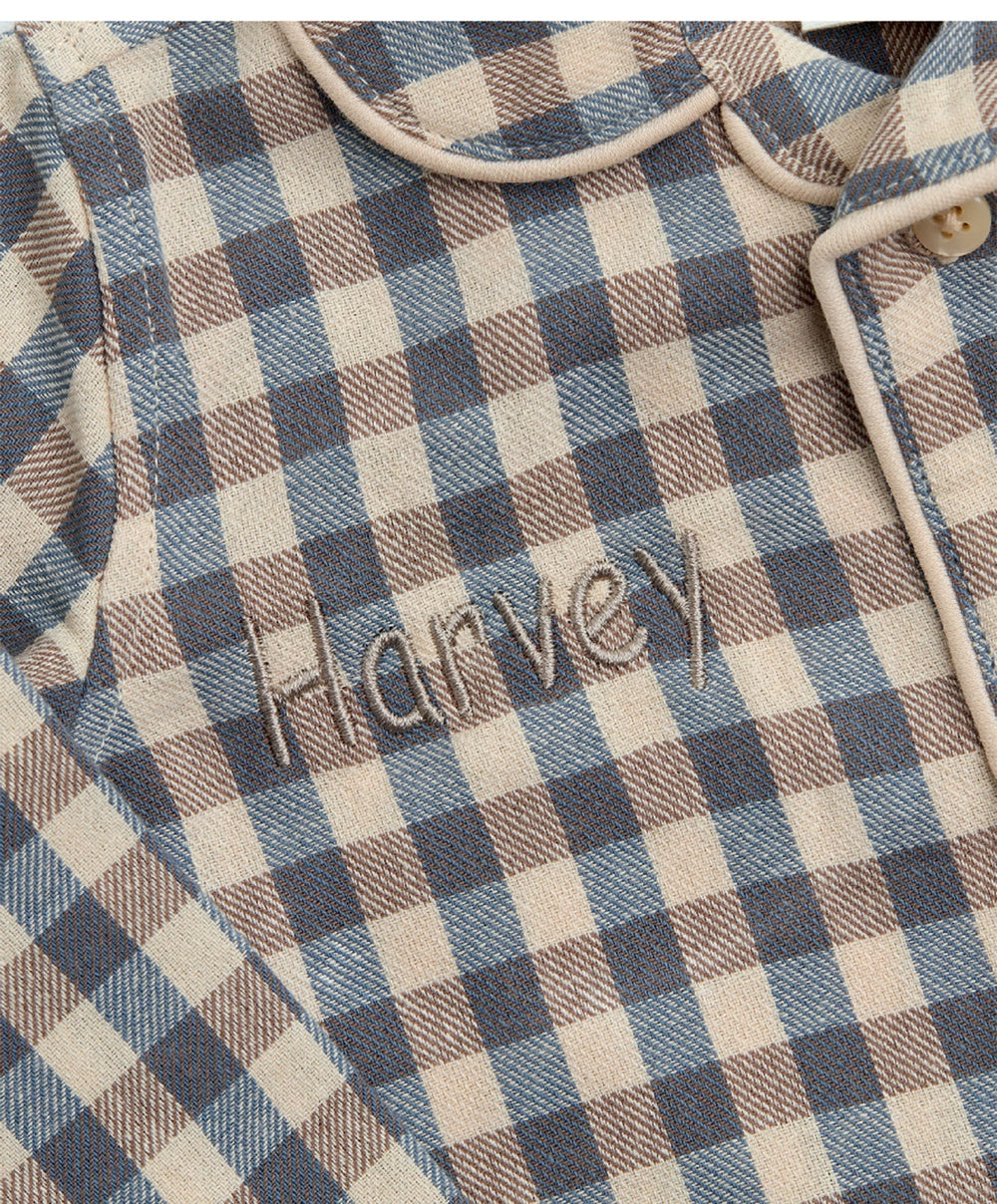 Mamas &amp; Papas Pyjamas &amp; Nightwear Bear Gingham Pyjama Set