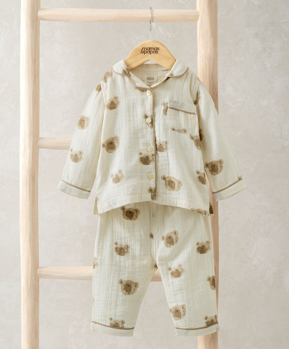 Mamas &amp; Papas Pyjamas &amp; Nightwear Bear Woven Pyjamas