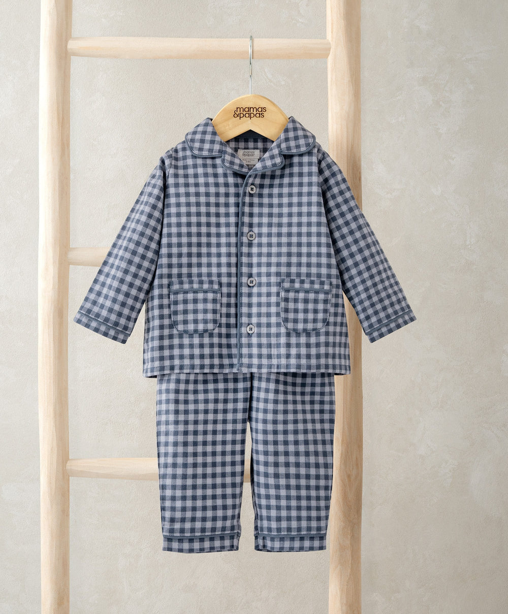 Mamas &amp; Papas Pyjamas &amp; Nightwear Blue Gingham Pyjamas