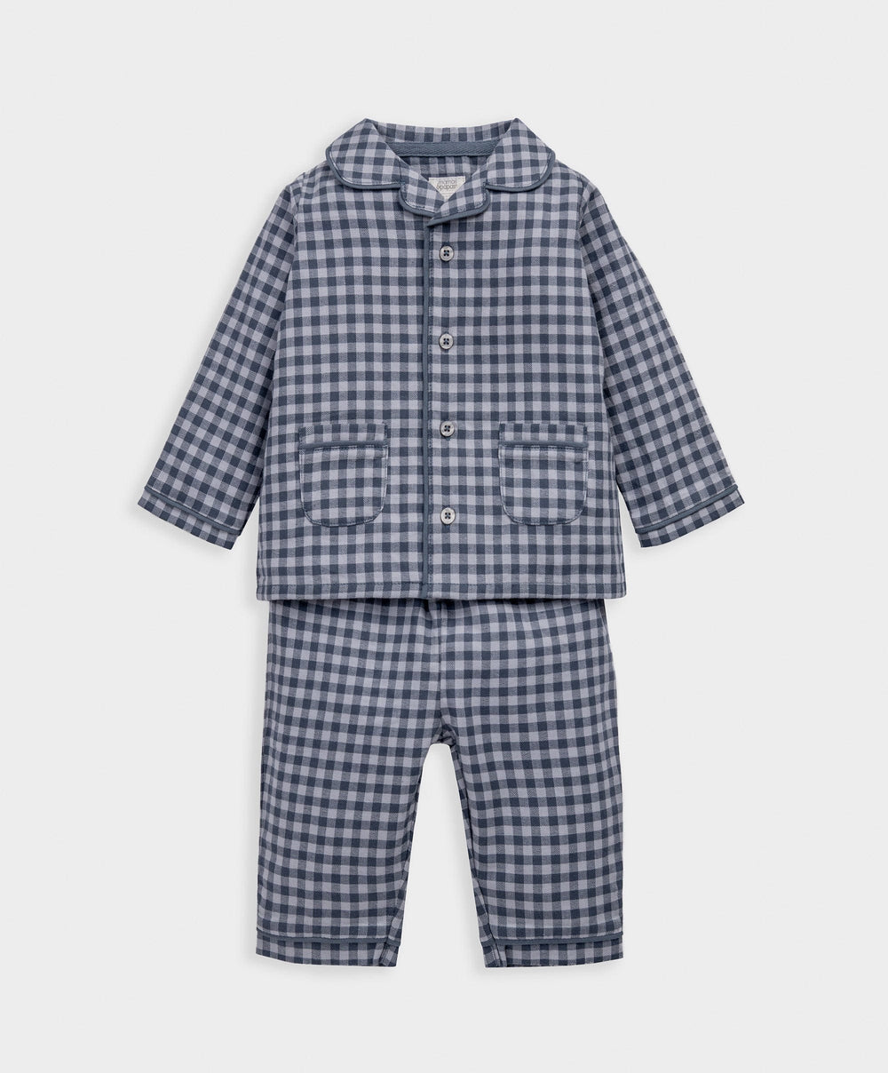 Mamas &amp; Papas Pyjamas &amp; Nightwear Blue Gingham Pyjamas