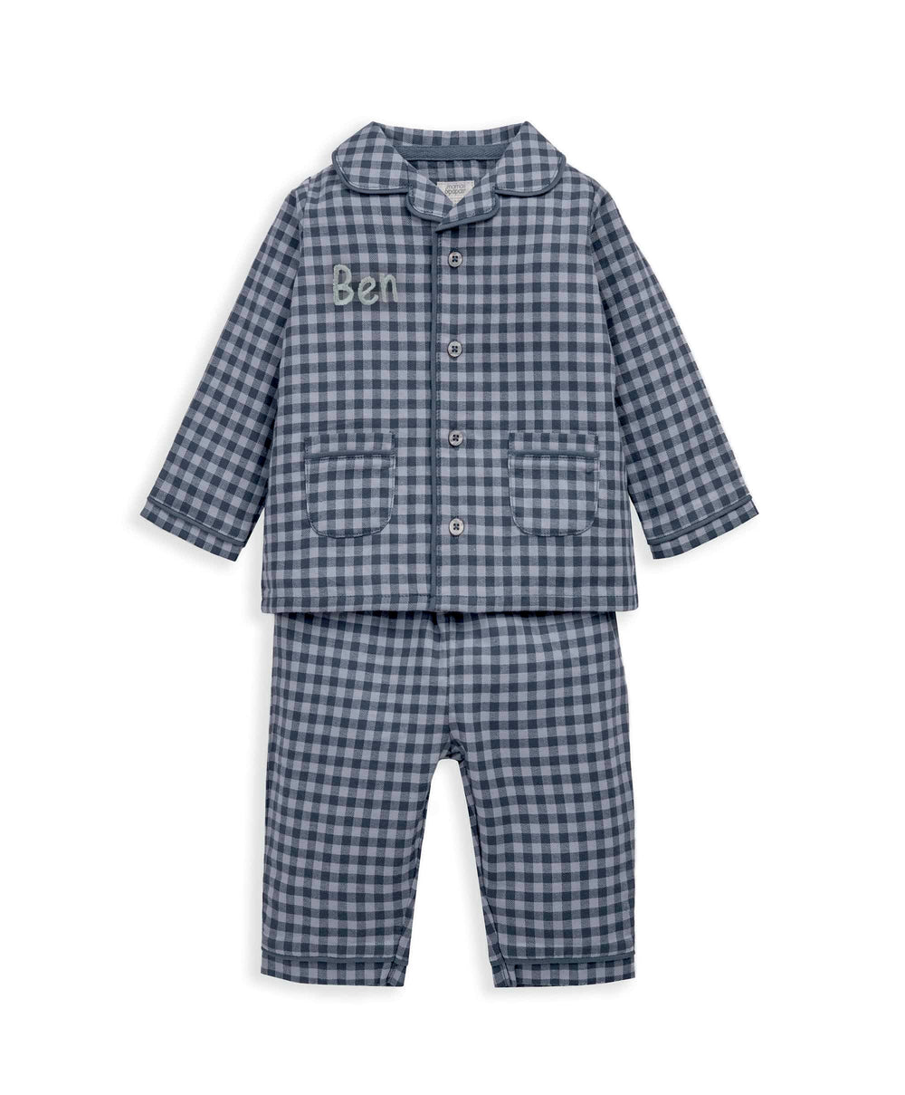 Mamas &amp; Papas Pyjamas &amp; Nightwear Blue Gingham Pyjamas