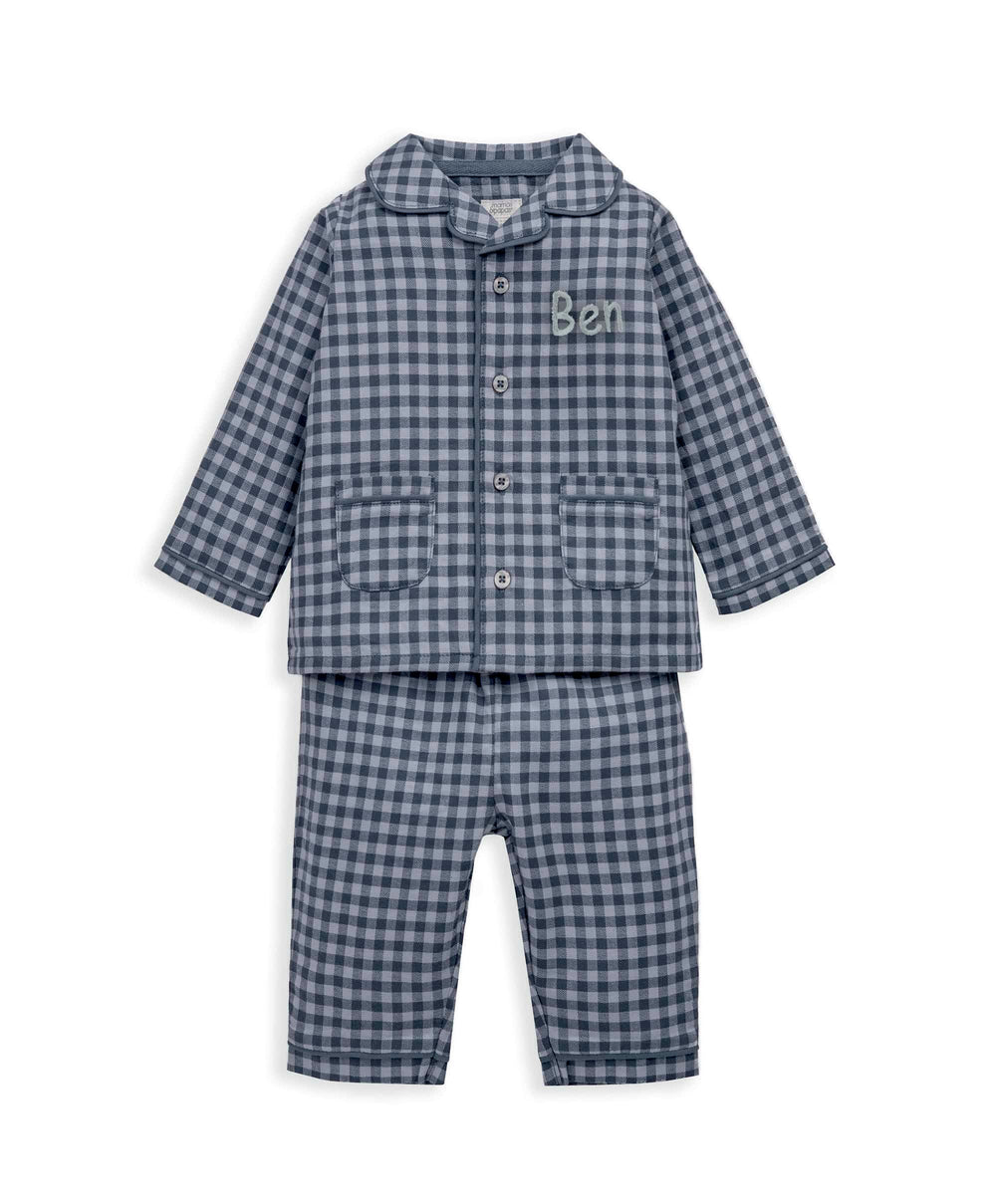 Mamas &amp; Papas Pyjamas &amp; Nightwear Blue Gingham Pyjamas