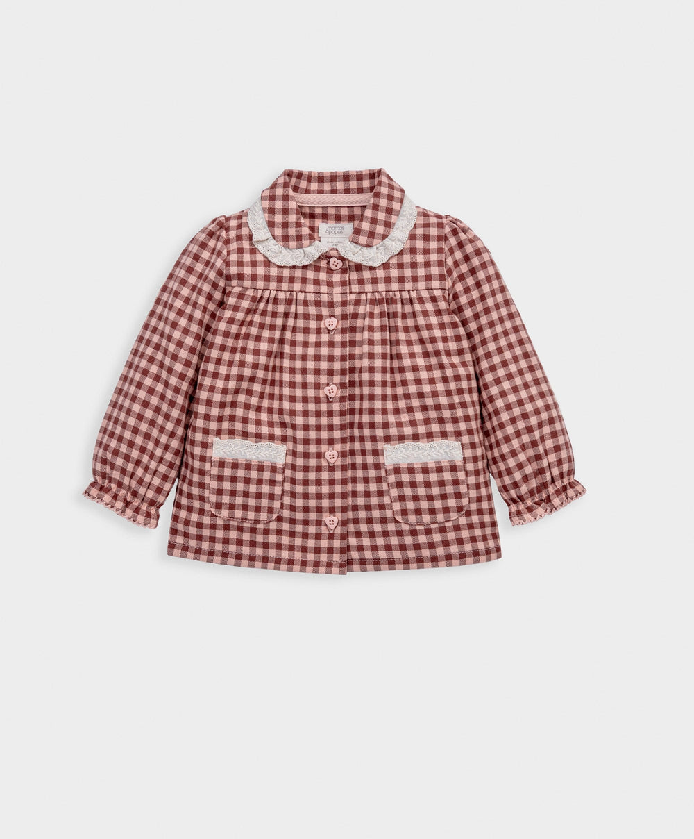 Mamas &amp; Papas Pyjamas &amp; Nightwear Burgundy Gingham Pyjamas