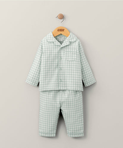 Mamas & Papas Pyjamas & Nightwear Check Woven Pyjamas - Blue