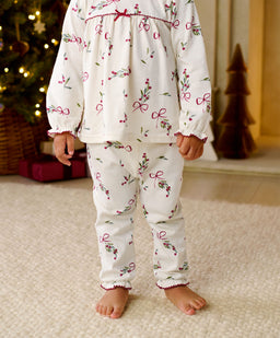 Mamas & Papas Pyjamas & Nightwear Christmas Berry Bow Print Pyjama Set