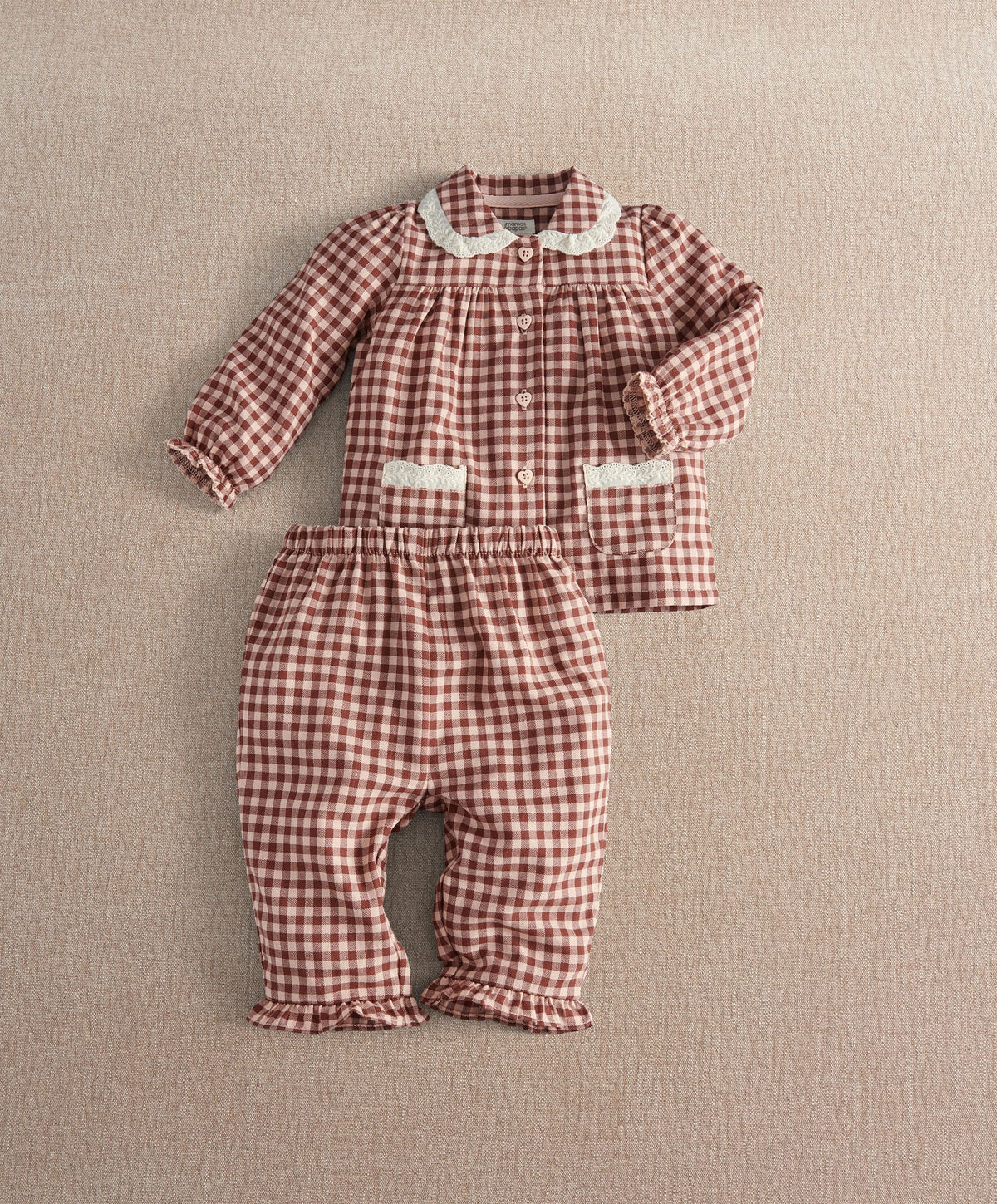 Mamas & Papas Pyjamas & Nightwear Collared Gingham Pyjama Set