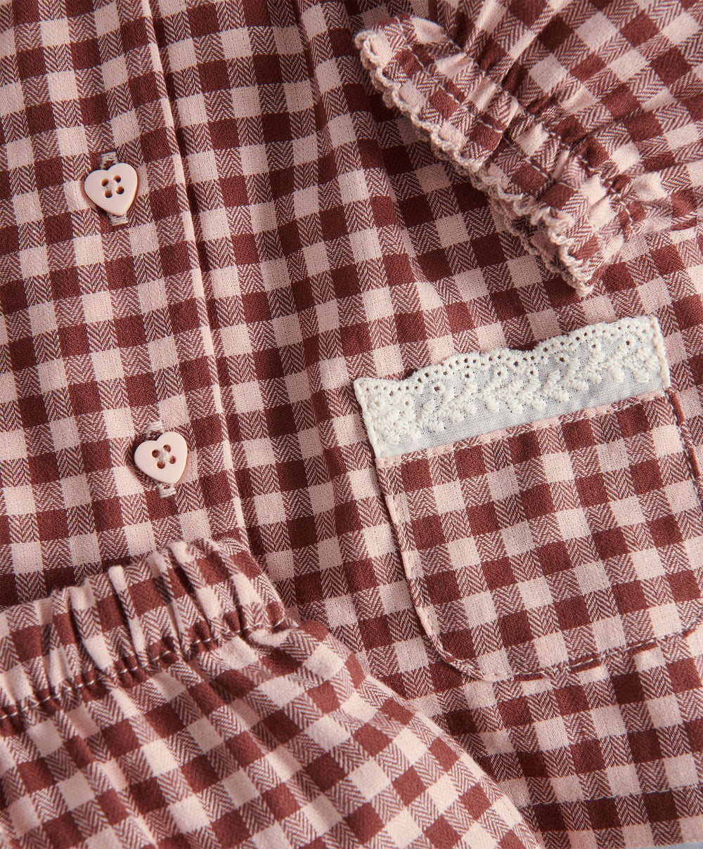 Mamas &amp; Papas Pyjamas &amp; Nightwear Collared Gingham Pyjama Set
