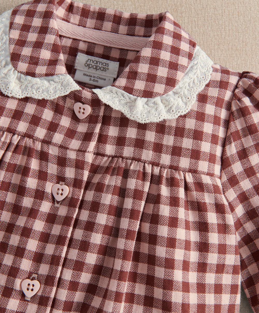 Mamas &amp; Papas Pyjamas &amp; Nightwear Collared Gingham Pyjama Set