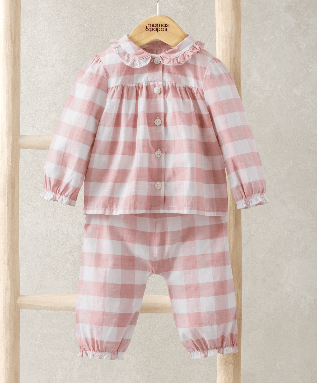 Mamas & Papas Pyjamas & Nightwear Gingham Pyjamas - Pink Checks