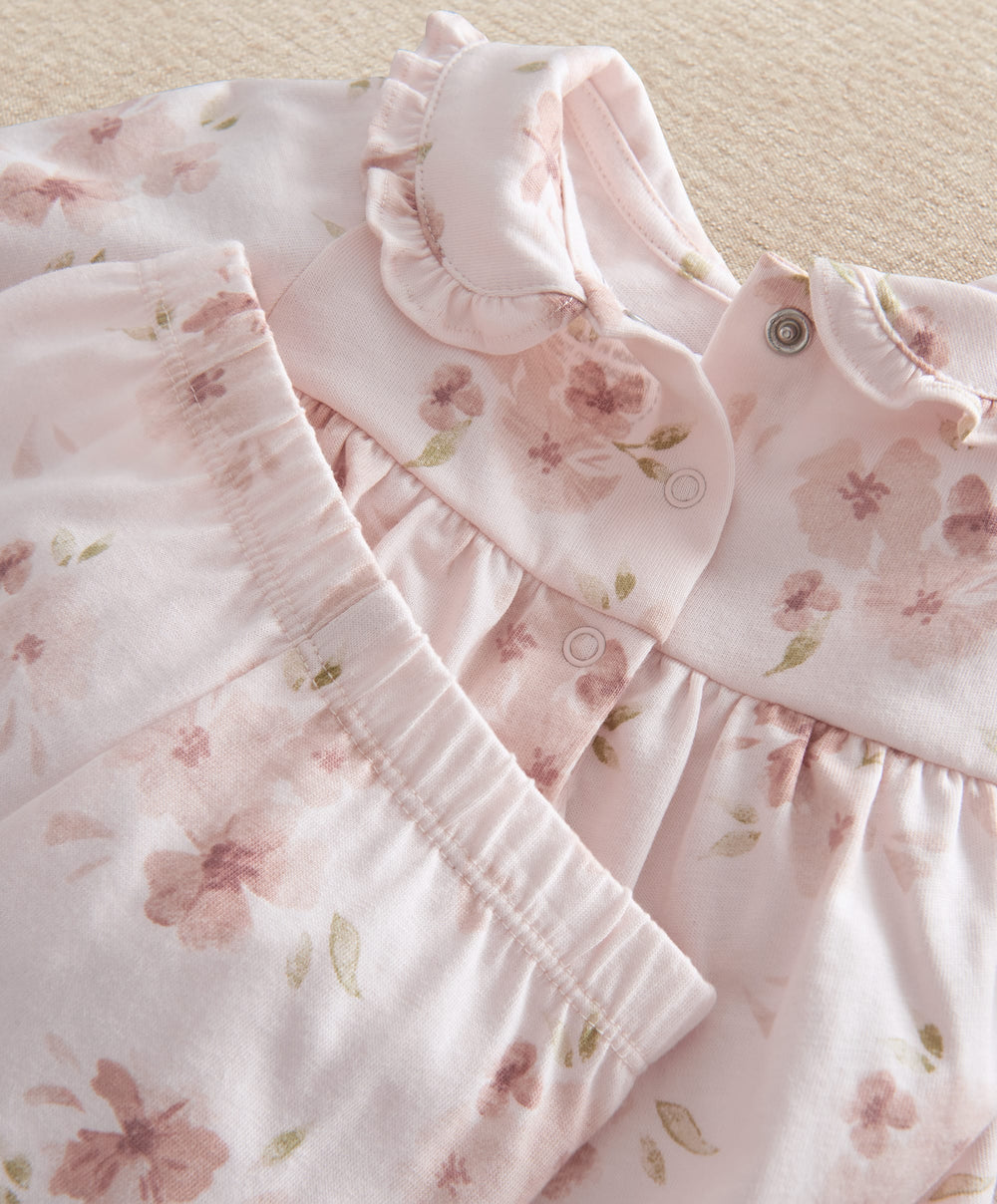 Mamas &amp; Papas Pyjamas &amp; Nightwear Jersey Watercolour Floral Pyjamas