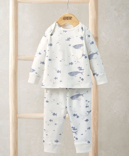 Mamas & Papas Pyjamas & Nightwear Jersey Whale Pyjamas