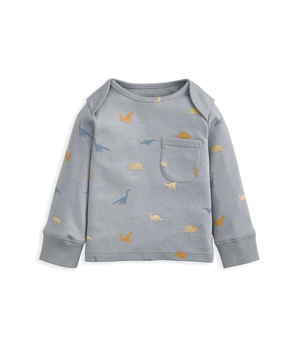 Mamas &amp; Papas Pyjamas &amp; Nightwear Micro Dino Print Pyjamas – Blue