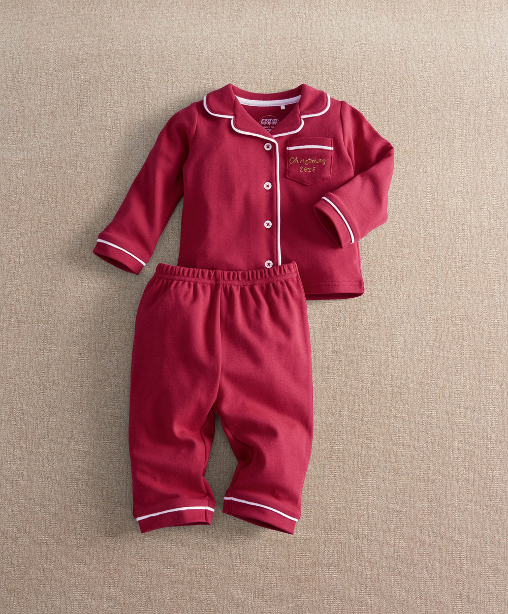Mamas &amp; Papas Pyjamas &amp; Nightwear Red Christmas Pyjama Sets