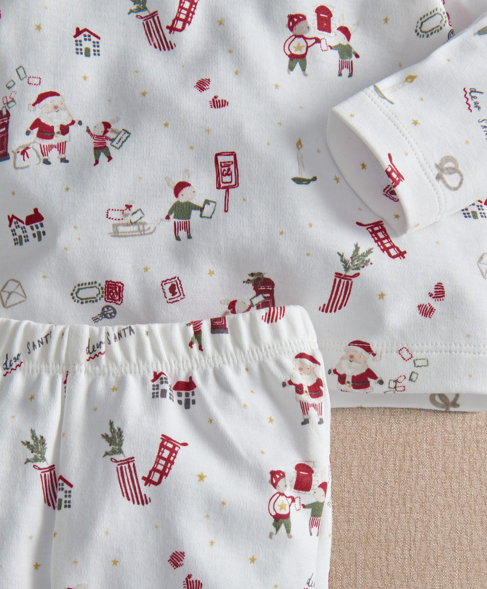 Mamas &amp; Papas Pyjamas &amp; Nightwear Santa Christmas Print Pyjamas