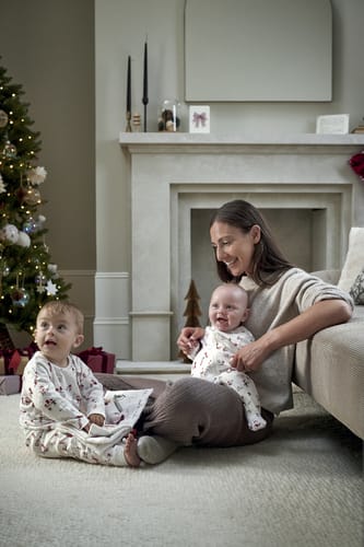 Mamas &amp; Papas Pyjamas &amp; Nightwear Santa Christmas Print Pyjamas