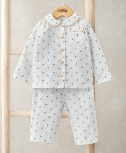Mamas & Papas Pyjamas & Nightwear Scalloped Pyjamas - Floral