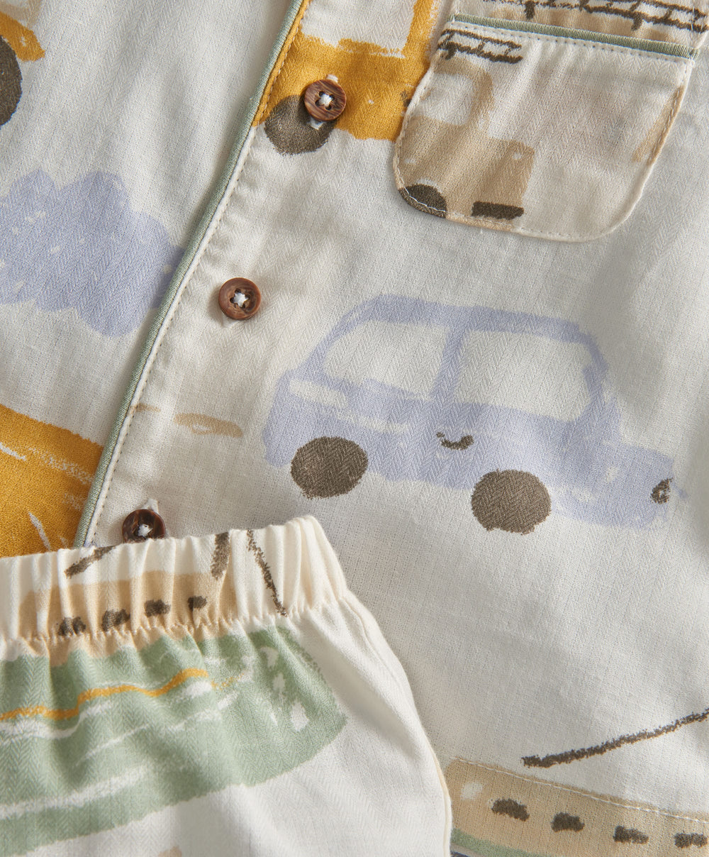 Mamas &amp; Papas Pyjamas &amp; Nightwear Truck &amp; Transport Pyjama Set